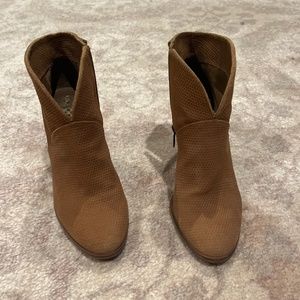 Suede heel booties